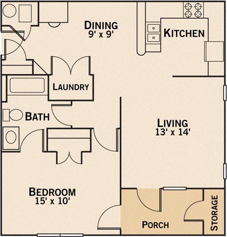 York - One Bedroom Apartment One Bedroom Apartment - Devonshire Apartments - Greenwood